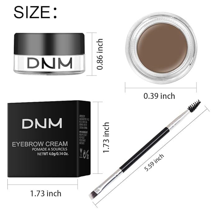 evpct Taupe Eyebrow Powder Pomade Gel Shaper Makeup Kit with Dual-ended Brush, Eyebrow Stencil Kit for Women Shaping, Eye Brow Pomade Stencil Shaper Tinting kits for Women, Long Lasting Waterproof