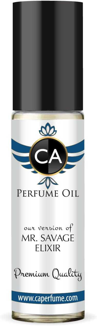 CA Perfume Club Impression of Mr. Savage Elixir For Men Body Oil Dupes Fragrance Roll-On 0.33 Fl Oz/10ml-X1