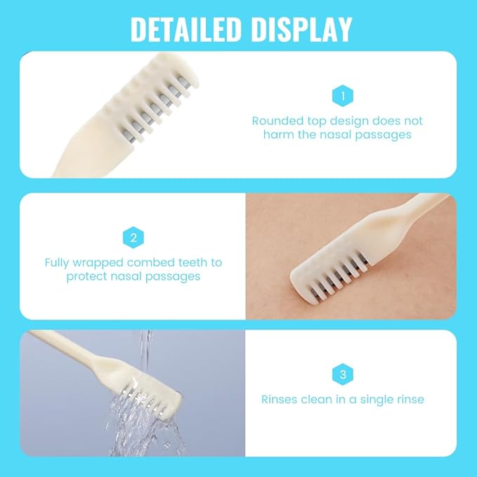 Nasal Hair Cutter, 2025 Upgraded Double Sided Noses Hairs Knife, 360Β° Rotating Portable Manual Nose Hair Trimmer, Noses Hairs Remover for Women Men Travel Essentials (Dark Green, 12 Pcs)