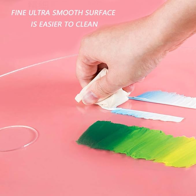 3 PCS Acrylic Cosmetic Makeup Palette Liquid Foundation Mixing Palette Art nail Palette Pigment for Nail Art Beauty Salon Color Cream Liquid Foundation Mixing Palette