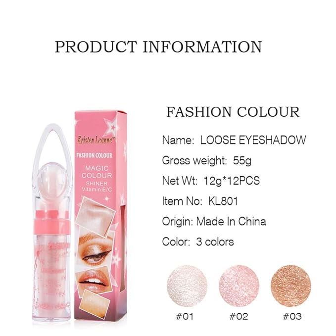 AKARY Shimmer Highlighter Powder, Fairy Polvo De Hadas Highlighter Powder & Blush Stick, Instant Glow Luminizer Duo, Glitter Body Face Hair High Gloss Stick, Sparkle Smudge-Proof Highlighter Stick Party Makeup (C-#03)