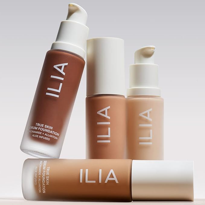 ILIA - True Skin Serum Foundation | Non-comedogenic, Cruelty-Free, Vegan, Weightless Feel, Buildable Coverage, Safe For Sensitive Skin (Sardinia SF10.5)