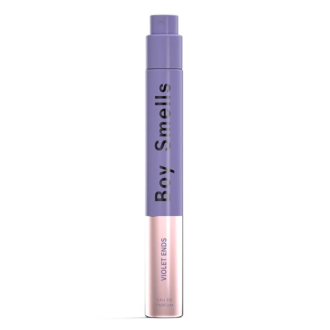 Boy Smells Violet Ends Eau de Parfum Travel Spray – Violet, Rhubarb, Black Tea and Incense Scent – Earthy Powdery Floral Perfume – Body Fragrance – Mini Perfume Spray Bottle – 10ml