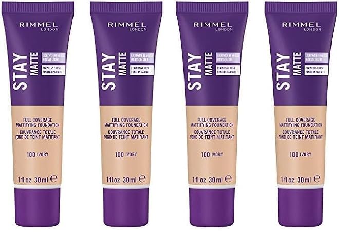 Rimmel Stay Matte Liquid Foundation, Ivory, 1 Fl Oz, 2 Count (Pack of 2)