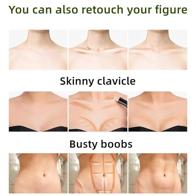 Double head outline pen, fluorescent pen stick, concealer, durable waterproof cosmetic pen, corrective makeup (#2)