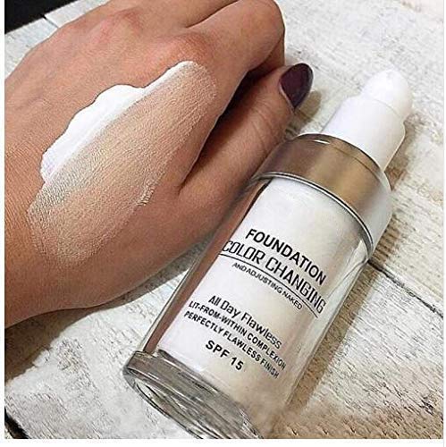 TLM Concealer Cover Cream, Flawless Colour Changing Foundation Makeup, Warm Skin Tone Foundation liquid Base Nude Face Moisturizing Liquid Cover Concealer for Women and Girls