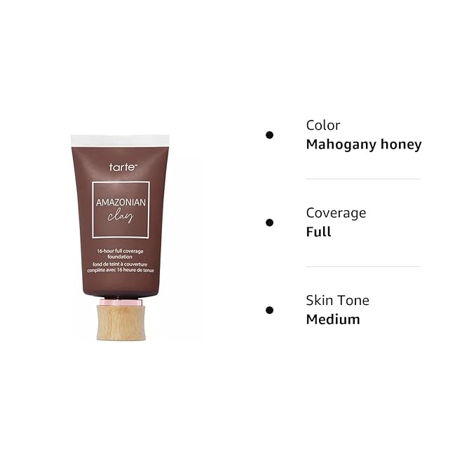 tarte Amazonian Clay 16-Hour Full Coverage Foundation 60H Mahogany Honey