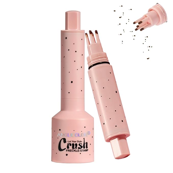 Faux Freckle Stamp, Freckle Pen Waterproof – Faux Freckles Maker for Natural Sun-Kissed Look, Quick-Dry & Long-Lasting, Easy One-Press Application, Cute & Trendy Gift for Women & Girls - 03 Deep