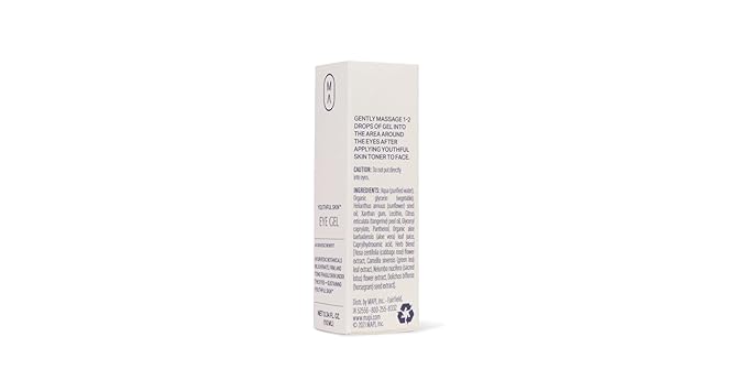 Youthful Skin Eye Gel 0.34 oz | Ayurvedic Under-Eye Treatment | Reduces Dark Circles & Puffiness | Hydrates and Tones | With Aloe Vera, Green Tea, Sacred Lotus