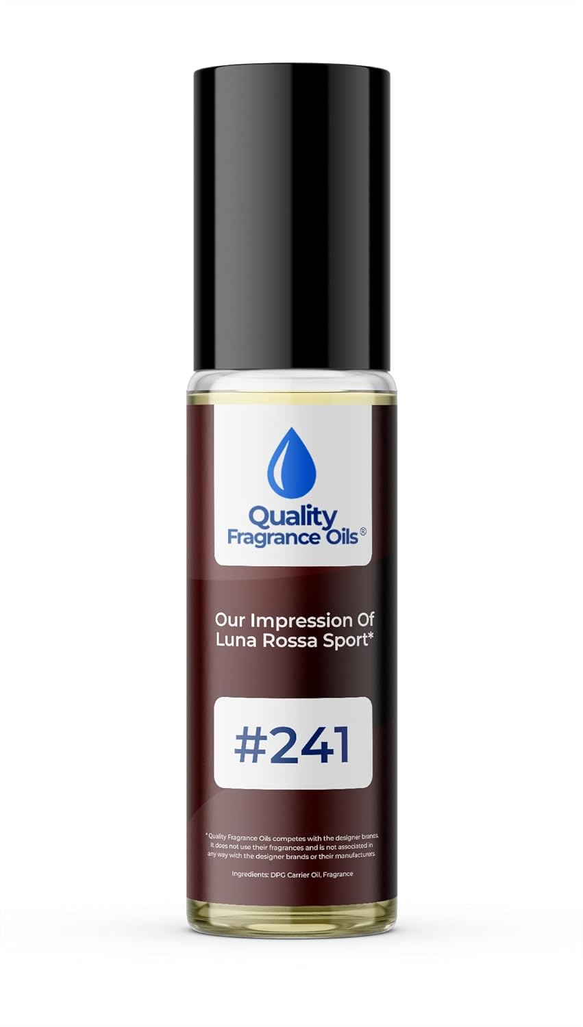 Quality Fragrance Oils' Luna Ross. Sport Impression #241 | Long-Lasting Perfume Oil, Alcohol-Free, Strong Scent, 10ml Roll-On | Affordable Alternative to Designer Fragrances