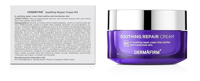 Dermafirm Soothing Repair Hydrating Face Cream R4 | Daily Face Moisturizer Facial Lotion with Eucalyptus, Peptide and Collagen | Gentle for All Skin Types No Animal Trials No Paraben 1.69 fl oz