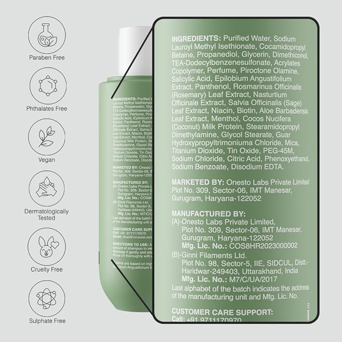 Bare Anatomy Expert Anti-Dandruff Shampoo Targets Oily Scalp And Sheds Dry Flakes Clears away dandruff flakes Relieves from excessive oil 8.4 Ounce