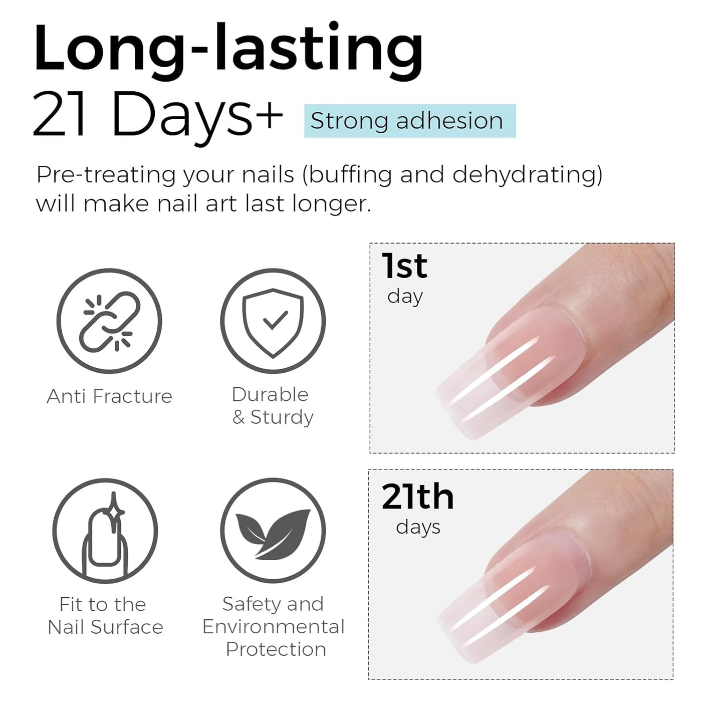 TOMICCA 4 in 1 Nail Glue for Press Ons 30g Gel Nail Glue Strong for Acrylic Nails Lamp Curing Needed UV