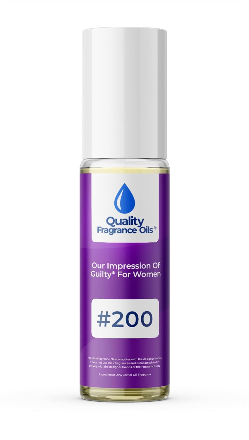 Quality Fragrance Oils' Guility for Women Impression #200 | Long-Lasting Perfume Oil, Alcohol-Free, Strong Scent, 10ml Roll-On | Affordable Alternative to Designer Fragrances