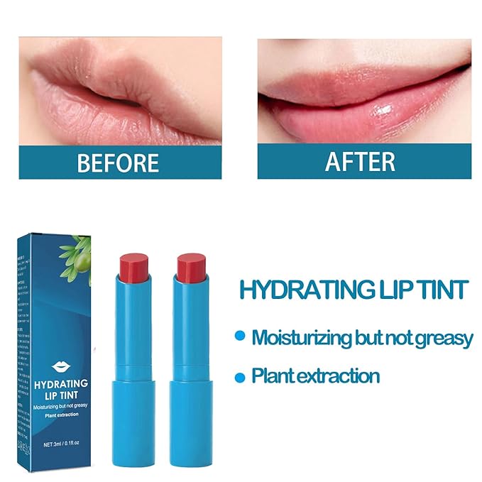 2pcs Thrive Lip Tint Hydrating, Strong Moisturizing Effect Tinted Lip Balm Hydrating, Natural Ingredients Sheer Moisture Lip Tint, Non-Sticky and Long-Lasting Lip Care