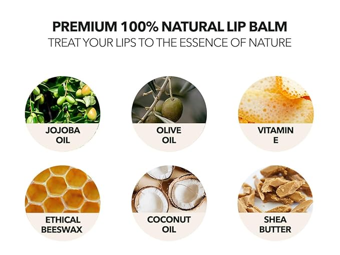 Kind Lips Lip Balm - Nourishing & Moisturizing Lip Care with Shea Butter, Beeswax & Vitamin E | Sweet Mint Flavor | 0.15 Ounce (Pack of 5)