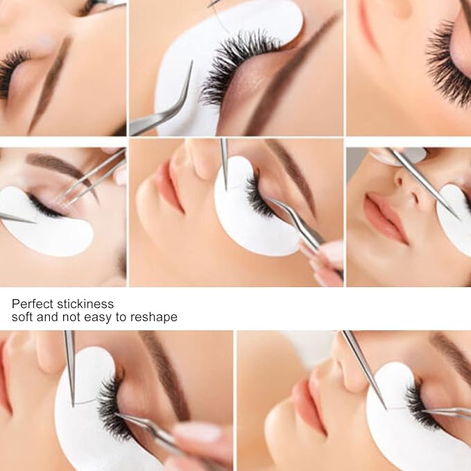 50pcs Eyelash Pads, Gel Lash Pads Under Eye Hydrogel Eye Pads for Eyelash Design, Individual Packing Eyelash Patch for Woman Beauty