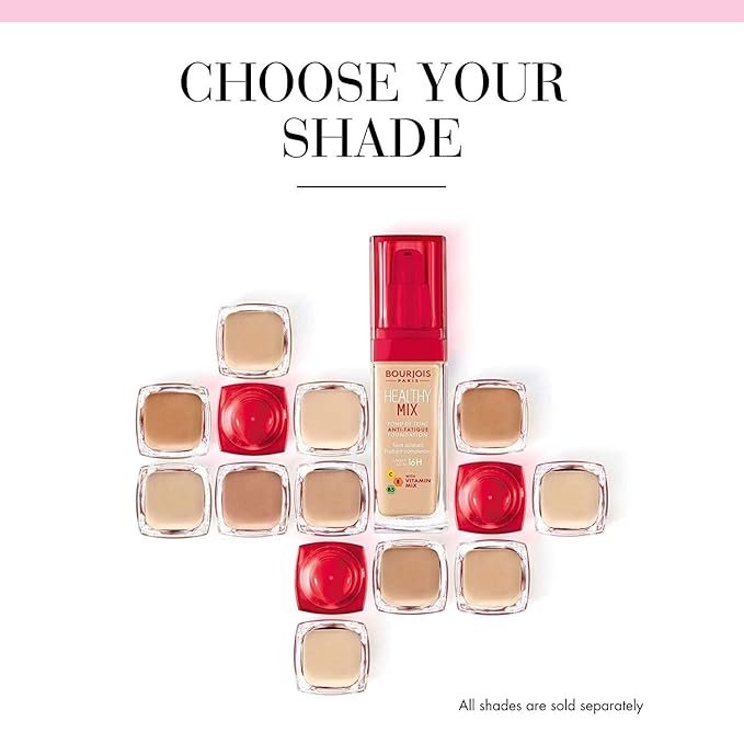 Bourjois Healthy Mix Anti-Fatigue Medium Coverage Liquid Foundation 5 Rose Ivory, 30ml