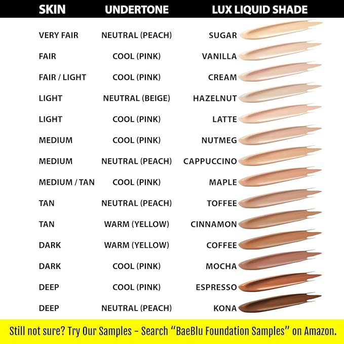 Organic Aloe-Based LUX Liquid Foundation, Natural Vegan Gluten-Free Made in USA, Coffee