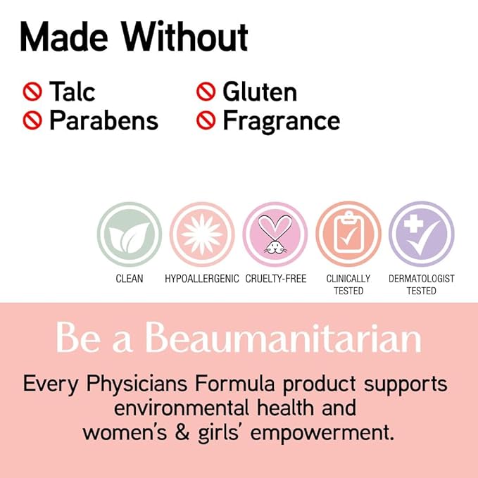 Physicians Formula Mineral Wear Talc-Free Face Powder, Light Coverage Mineral Makeup for Sensitive Skin – Buff Beige