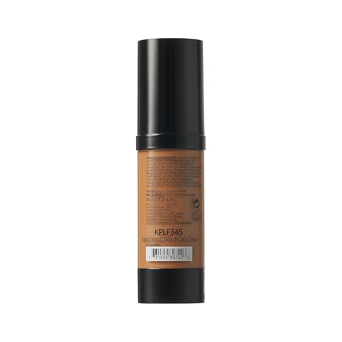 Kiss New York Professional Liquid Foundation - Lightweight and Hydrating Formula, Natural Finish, Control Shine, Cover Pores, Medium to Full Coverage, Green Tea Extract (Warm Coconut)
