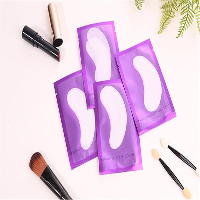 100 Pairs Set,Eye Gel Patches,Under Eye Pads Lint Free Lash Extension Eye Gel Patches for Eyelash Extension (purple)