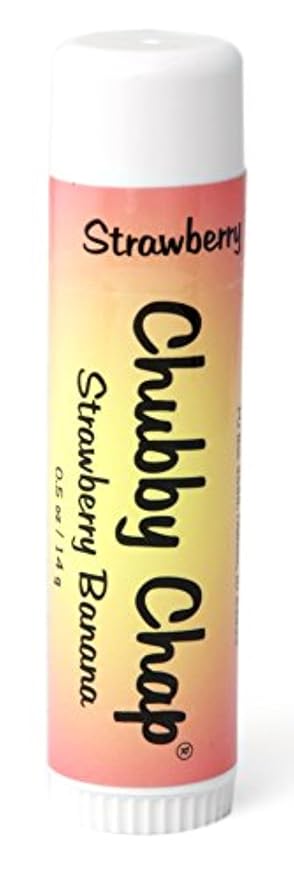 Three (3x) Large Jumbo Chapstick Natural Chapstick - 1/2 Ounce Lip Balm (Strawberry Banana)