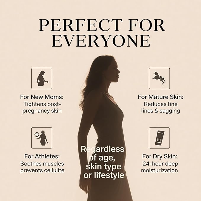 Champagne Lift Body Creme, Champagne Lift Hydrating Firming Body Cream for Crepey Skin, Targets Dry & Sagging Skin on Arms, Legs | Powered by Pink Pepperslim & Luxe-Lift Firming Complex - 8 oz.