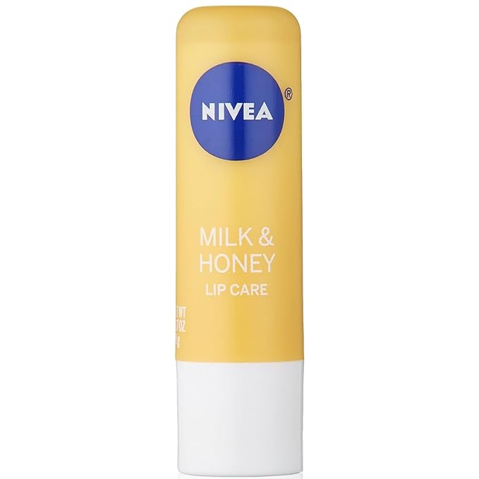 NIVEA A Kiss of Milk & Honey Natural Defense & Soothing Lip Care 0.17 oz (Pack of 7)