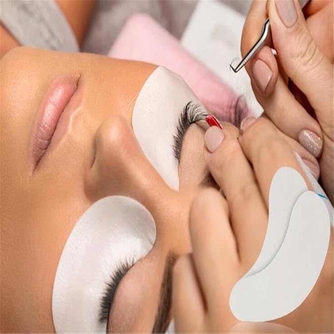 100 Pairs Set,Eye Gel Patches,Under Eye Pads Lint Free Lash Extension Eye Gel Patches for Eyelash Extension (purple)