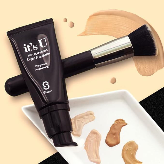 Sistar it's U Skin Perfecting Liquid Foundation Medium Coverage Buildable Weightless Longwearing Blendable 35 g / 1.23 oz. (Tan)