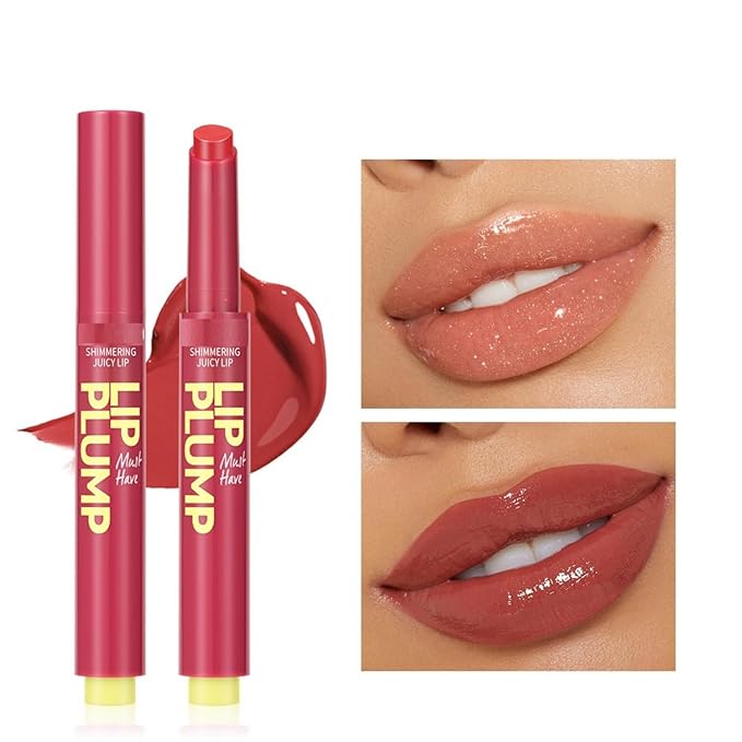 MAEPEOR Hydrating Lip Plumper 12 Colors Moisturizing Shiny Juicy Lip Balm Long Lasting Nourishing Lip Pluming Balm(Color 09)