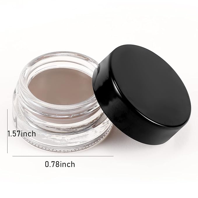Boobeen 2 Pcs Eyebrow Pomade Cream, Waterproof Brow Pomade Gel High Pigmented Long-lasting for Natural Eyebrow Makeup, Suitable for Everyone