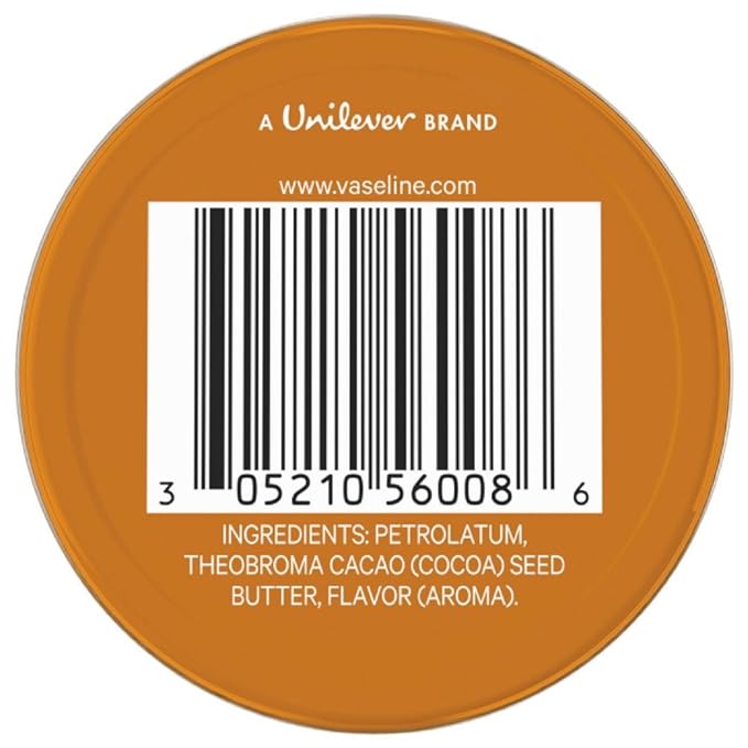 Vaseline Lip Therapy Lip Balm Tin, Cocoa Butter, 0.6 oz