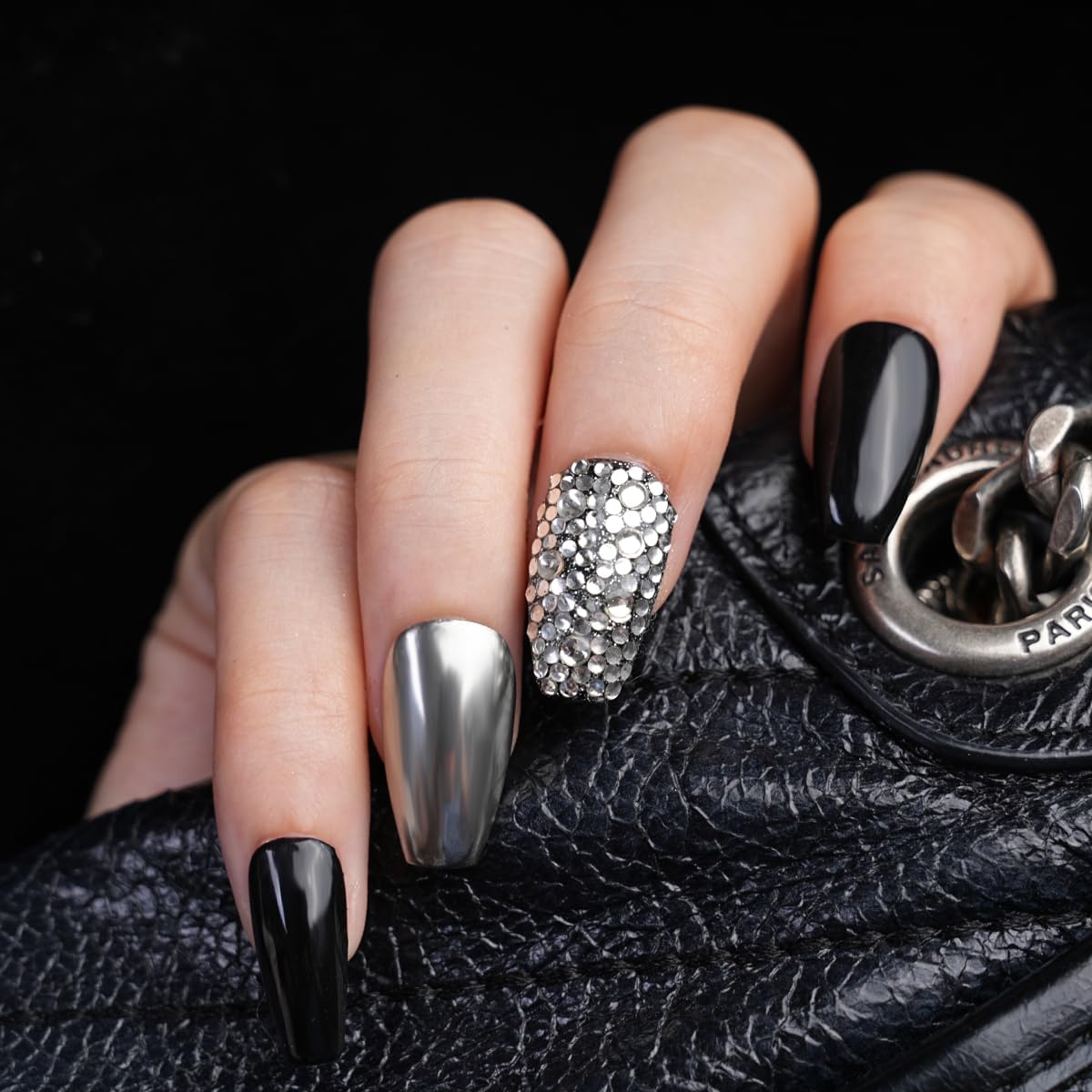 Pretty Diva Chrome Nail Powder - Silver Mirror Effect Nail Chrome Powders, Highlight Metallic Chrome Powder for Nail Art Pigment Chrome Powder for Nails (Silver, 1g)