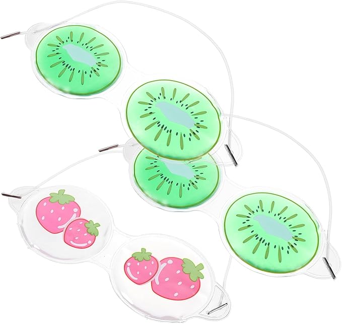 Beavorty 3pcs Sleep mask Eye mask Sleeping mask face mask Cucumbers Gel ice Cooling mask Cooling Eye Pads Eye Cooling mask Kids Cooling Masks Eye Patch Child Cold PVC