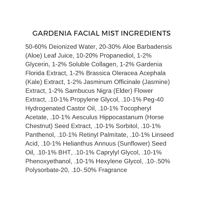 Georgette Klinger Gardenia Facial Mist - Collagen-Infused Face Spray, Long-Lasting Makeup, Hydration for Dewy and Smooth Skin, Anti Aging for All Skin Types- 4.2 oz