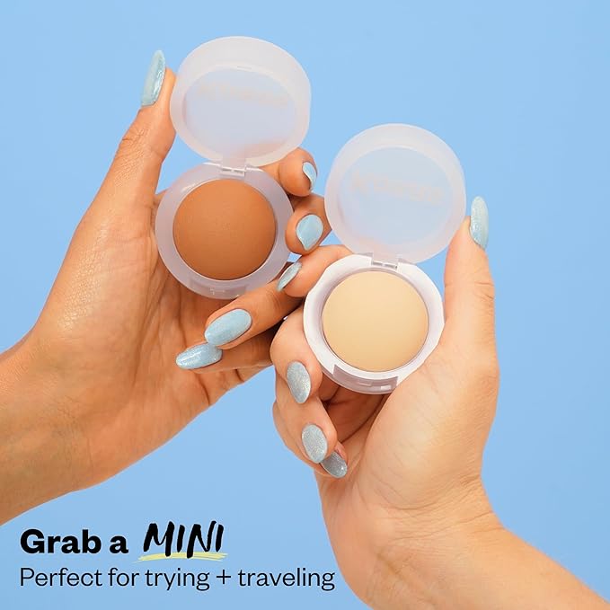 Kosas Mini Cloud Set Face Setting Powder - Smoothing Shine Control, Soft, Sheer Setting Translucent Makeup Finish, Portable & Long-Lasting (Breezy)