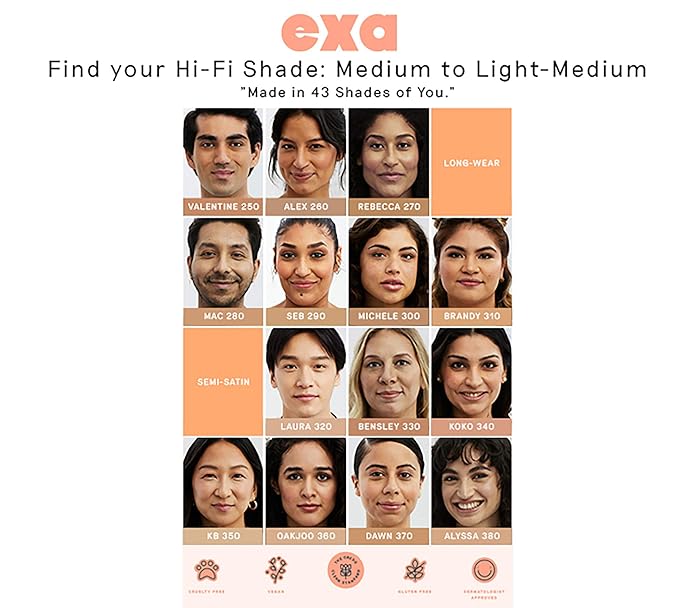 Exa Beauty - Natural High Fidelity Foundation | Clean, Vegan, Cruelty-Free Makeup (Terese 530)