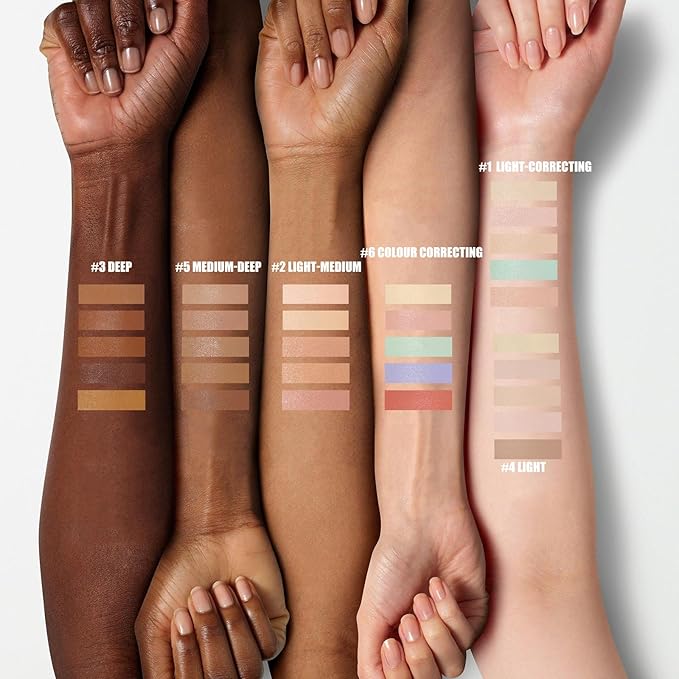 5 In 1 Multi-Use Correcting Concealer Palette,Waterproof Long Lasting Contour Palette,Professional Creamy Concealer Kit for Women,Easy to Create Full Coverage and Natural Finish.#3