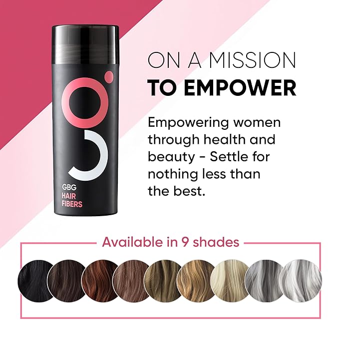 GBG Hair Fibers for Thinning Hair & Bald Spots (Dark Blonde) - 25g Bottle - Conceals Hair Loss - Instant Cover Up & Volume in 30 Seconds, Hair Powder for Women & Men - Cruelty Free