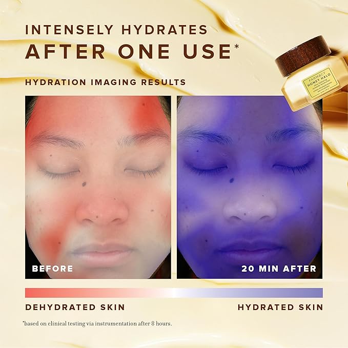 Farmacy Ceramide Face Moisturizer - Honey Halo Hydrating Facial Moisturizer for Dry Skin - Plumps, Soothes + Restores Skin with Potent Ceramides + Buckwheat Honey for a Dewy, Healthy Glow (50ml)