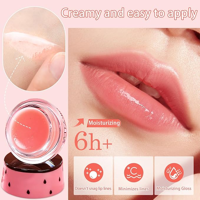 2 Pcs Bee Lip Balm Honey Pot, Lip Mask Overnight Honey Lip Balm Lip Exfoliate with Stick, Moisturizing Sleeping Lip Mask Day & Night Lip Care - Hydrate Repair Prevent Dry Cracked Scrub (2 Honey)