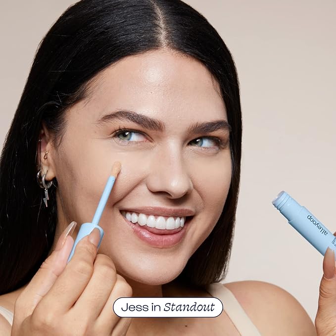 Alleyoop Game Face Concealer Makeup, Lightweight to Medium Buildable Coverage Under Eye Concealer, For Blemishes, Crease-proof and Hydrating with Aloe Stem Cell, Smooth Second Skin Finish - Standout