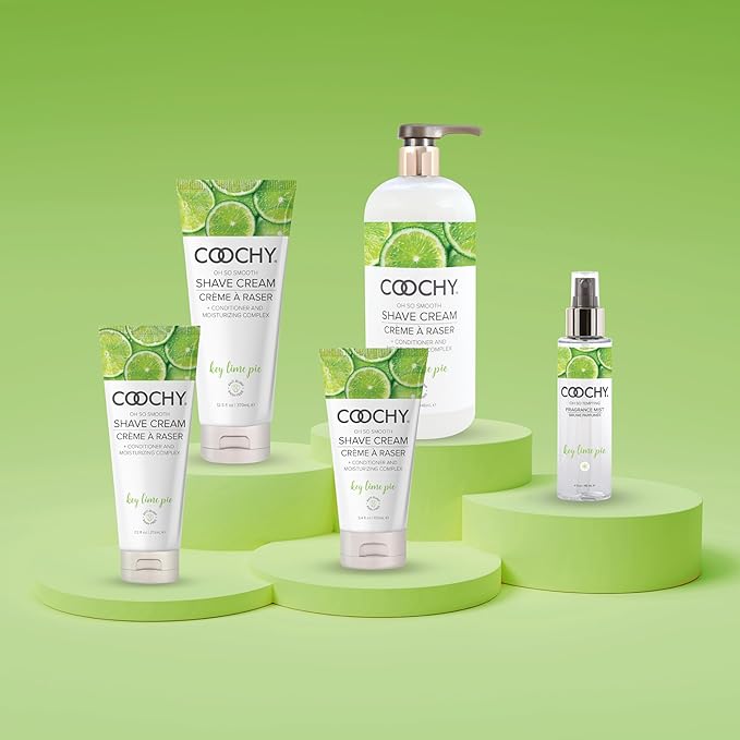 Coochy Shave Cream - Moisturizing Shave Lotion - Gentle Intimate Shaving Cream - For Bikini Area, Underarms, Legs & More - Rash-Free, Hydrating Formula - Key Lime Pie 12.5floz/ 370mL