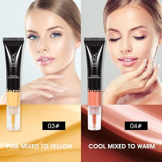 Orange Foundation Mixing Pigment for Adjusting Shade and Color Corrector, Blends Easily With Foundation, Orange Color Corrector for Adjusting Foundation from Cold to Warm (04# Orange)