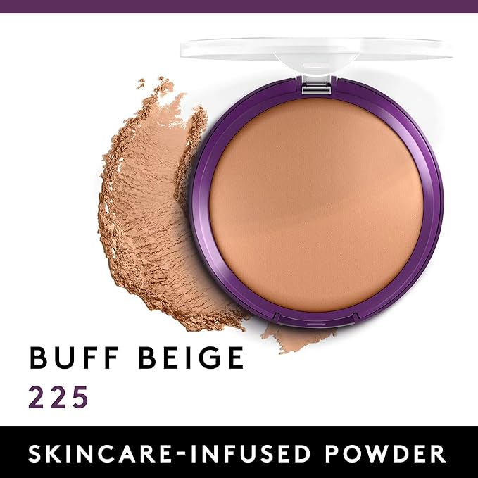 Covergirl + Olay Simply Ageless 3-in-1 Liquid Foundation, Creamy Natural & Simply Ageless Instant Wrinkle Blurring Pressed Powder, Buff Beige, 0.39 Oz.