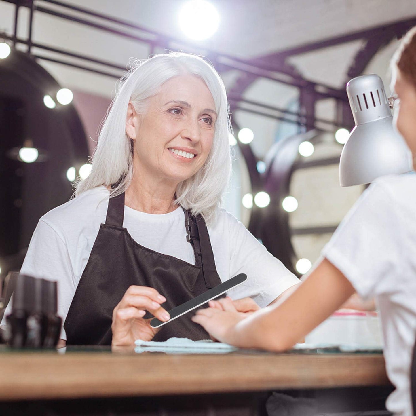 50 Pcs Nail Files for Acrylic Nails 100/180 Grit Double Sides Fingernail Files Professional Manicure Tools for Home Salon