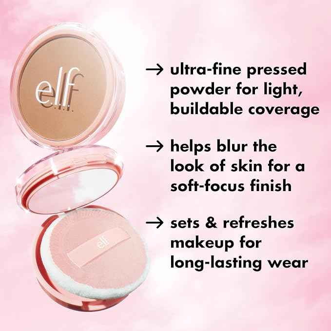 e.l.f. Halo Glow Powder Filter, Ultra-fine Finishing Powder, Smooths The Look of Pores & Fine Lines, Creates A Soft-Focus Glow, Vegan & Cruelty-Free, Tan Neutral Warm