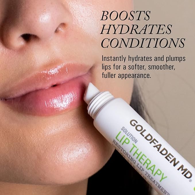 Goldfaden MD Lip Therapy | Restoring Lip Treatment | w/Peptides, Hyaluronic Acid, Fruit Berry Wax, Borage Oil, Rose Hip Oil & Vitamin E | Nourishes, Hydrates & Plumps Appearance 0.5 fl oz / 15 mL